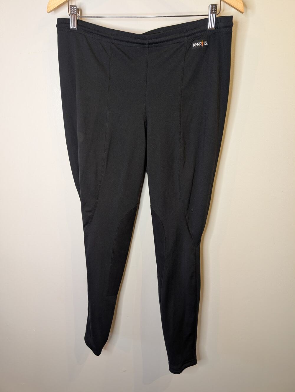 Kerrits Black Riding Tights Full Seat Inner Knee Patch Equestrian 1X USA